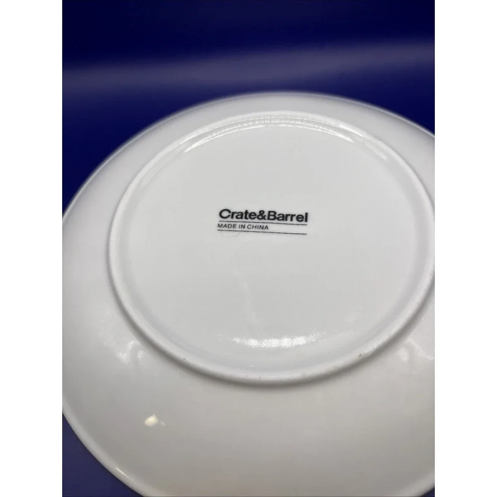 Crate & Barrel Holiday Dessert Plates Snowflake Christmas Tree Design Set of 3